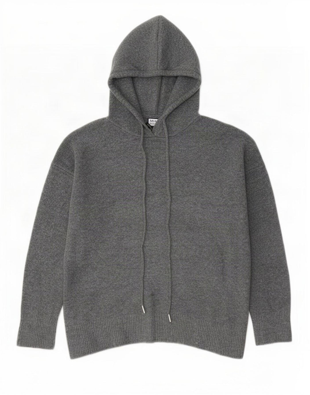 Maglione oversize con cappuccio da donna Zara UK 10 piccolo poliestere grigio