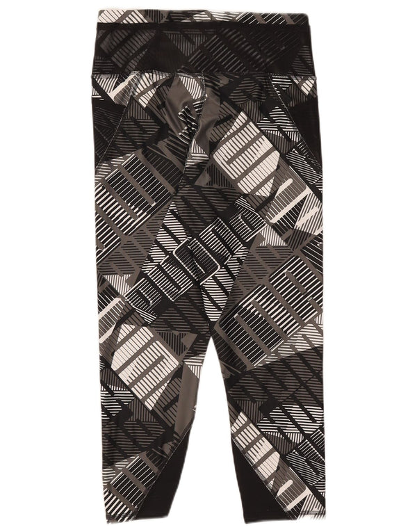 Leggings Capri da donna Puma UK 12 poliestere geometrico nero medio