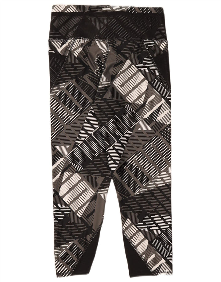 Leggings Capri da donna Puma UK 12 poliestere geometrico nero medio