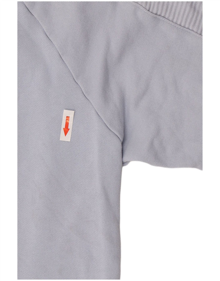Felpa grafica da donna Adidas Jumper UK 10 Small Blue Cotton