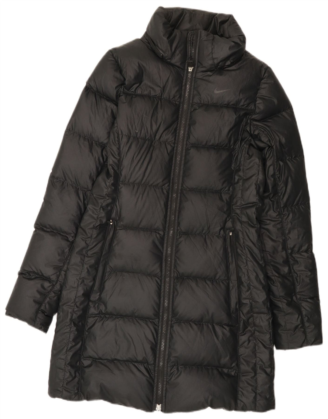 Cappotto imbottito Nike da donna UK 6 XS poliestere nero