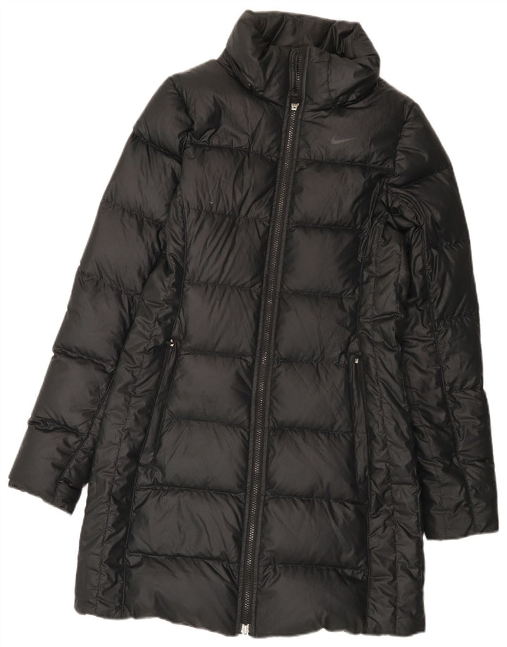 Cappotto imbottito Nike da donna UK 6 XS poliestere nero