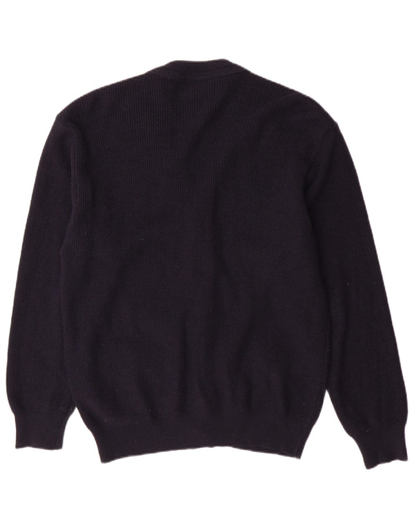 Maglione cardigan da donna Malagrida UK 14 Lana blu navy medio