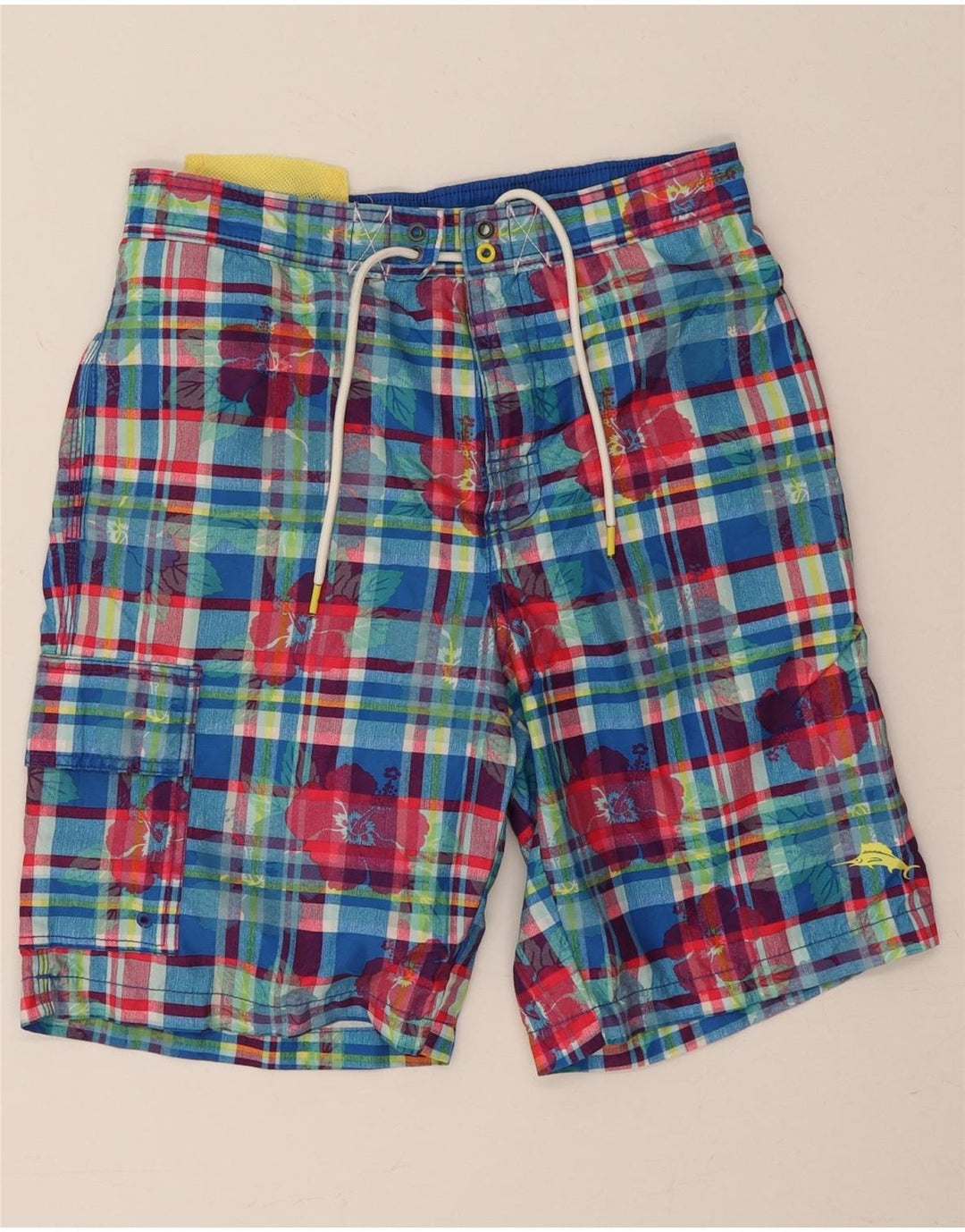 Pantaloncini da bagno da uomo Tommy Bahama piccoli quadri blu
