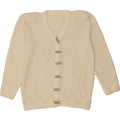 VINTAGE Womens Cardigan Sweater UK 16 Large Off White Vintage Vintage and Second-Hand Vintage from Messina Hembry 