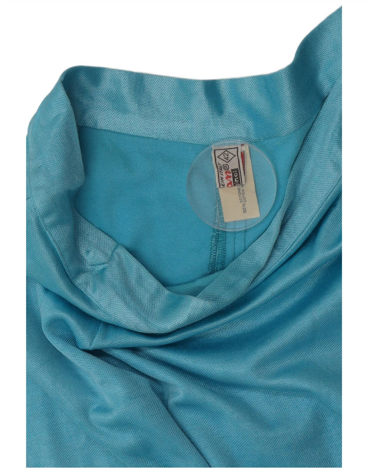 Gonna a tubino vintage da donna IT 42 media W26 in cotone blu