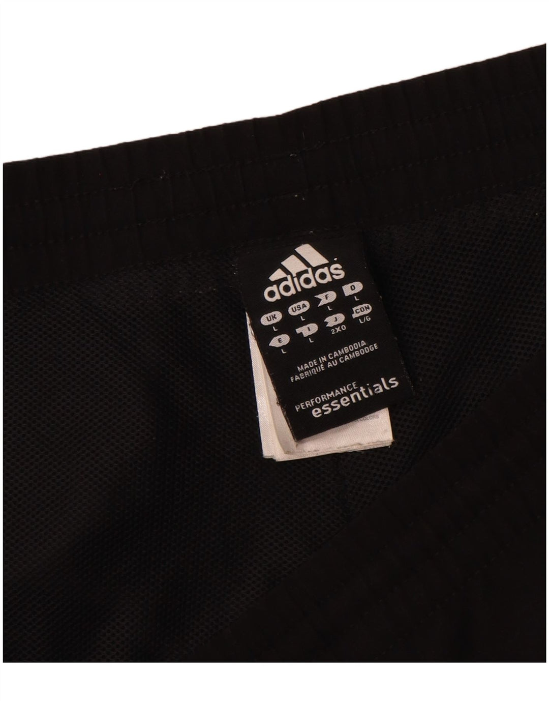 Pantaloncini sportivi Adidas Climalite da uomo grandi in poliestere nero