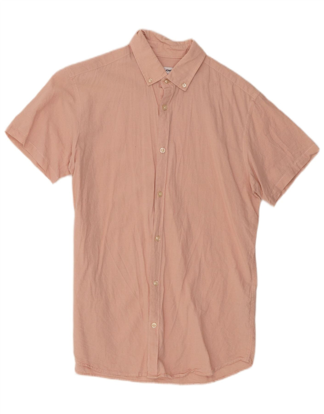 Camicia a maniche corte da uomo Jack & Jones in cotone rosa medio