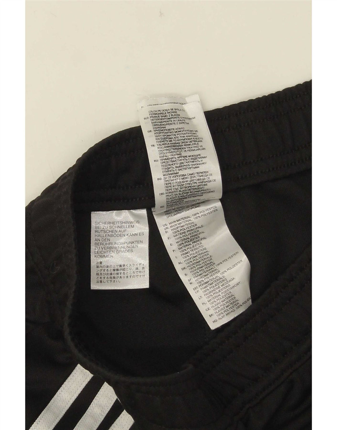 Pantaloni della tuta da donna Adidas UK 4 XS poliestere nero
