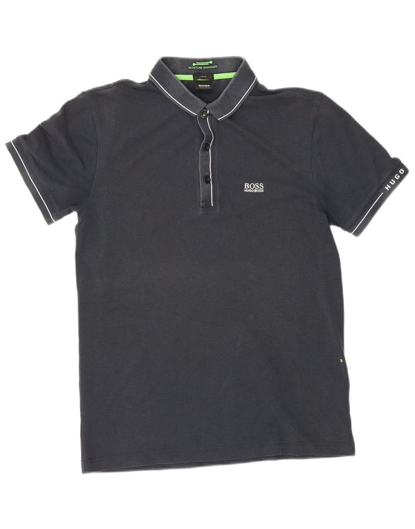 Polo slim fit da uomo Hugo Boss piccola in cotone blu navy