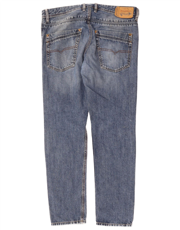 Diesel Uomo Krayver Regular Slim Jeans W32 L30 Cotone Blu