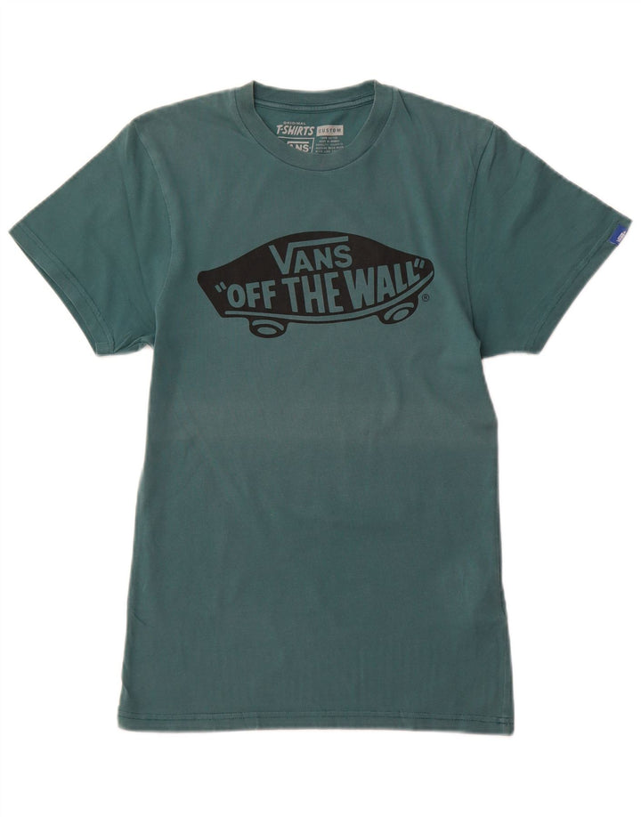 T-shirt grafica personalizzata da uomo VANS XS verde cotone