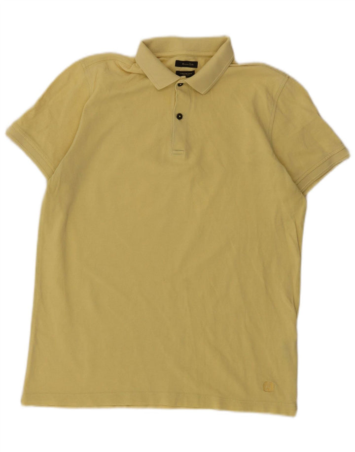 Polo Uomo Massimo Dutti in cotone Giallo Medio