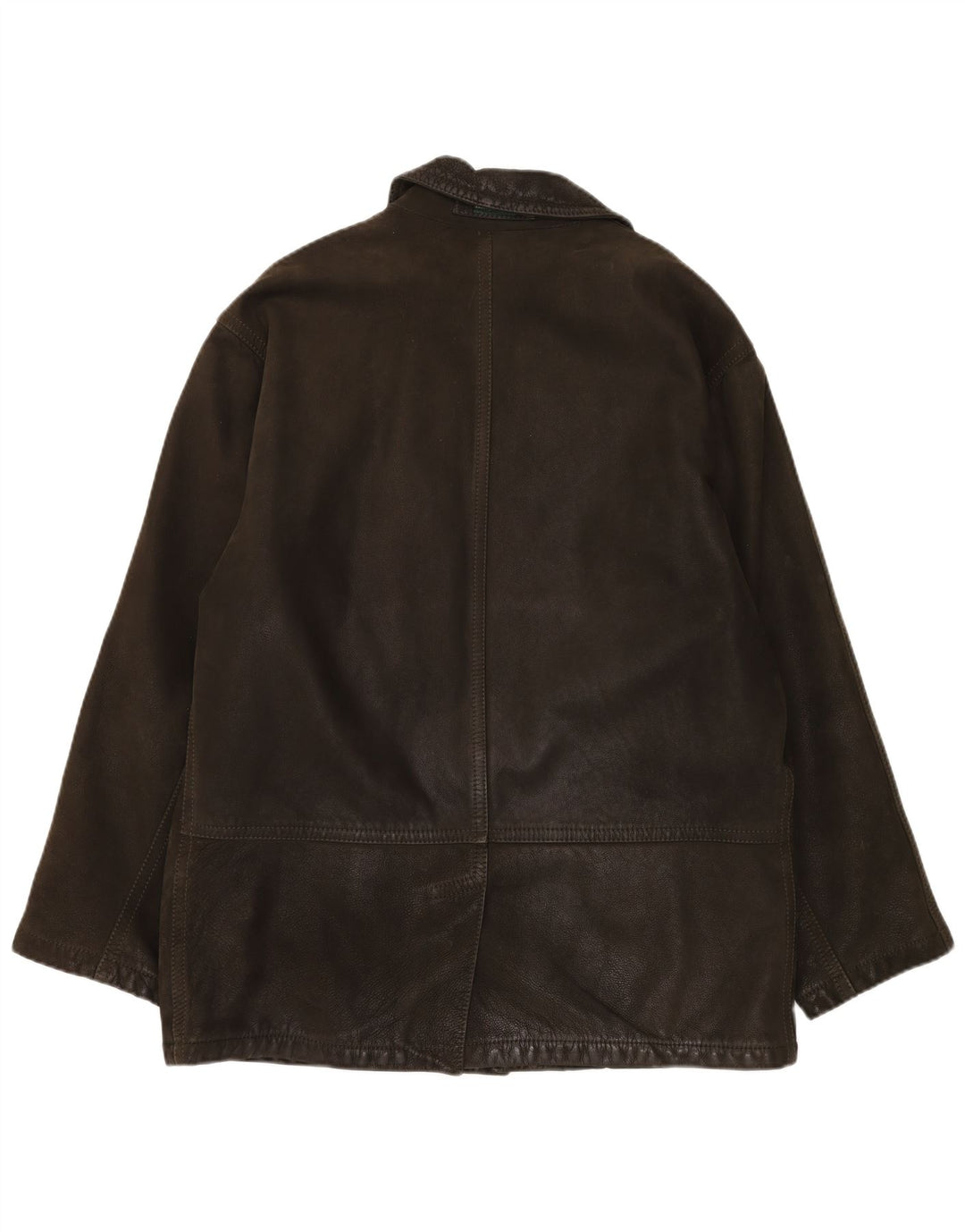 Cappotto giacca a vento in pelle da uomo Henry Cottons IT 50 grande in pelle marrone