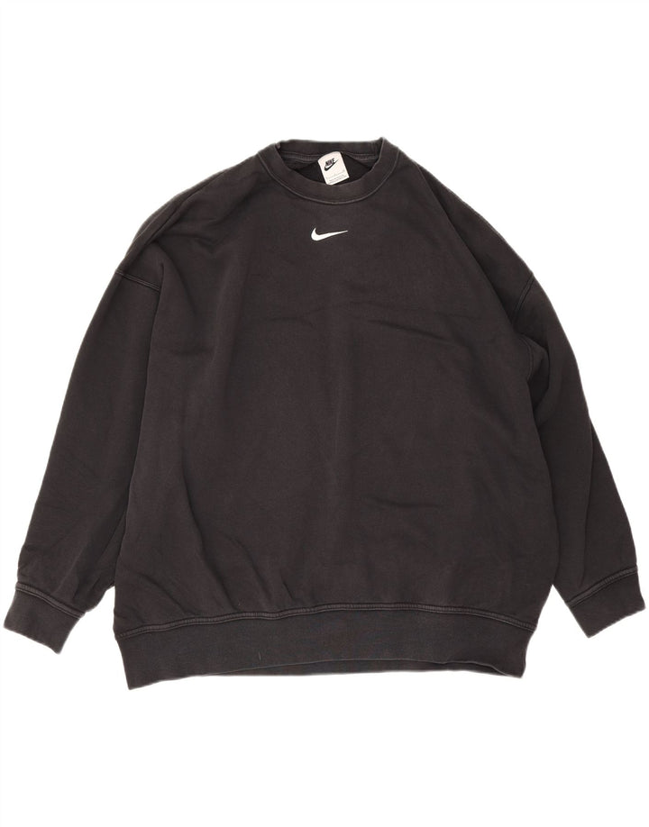 Felpa Nike da uomo dal taglio ampio, piccola, in cotone nero