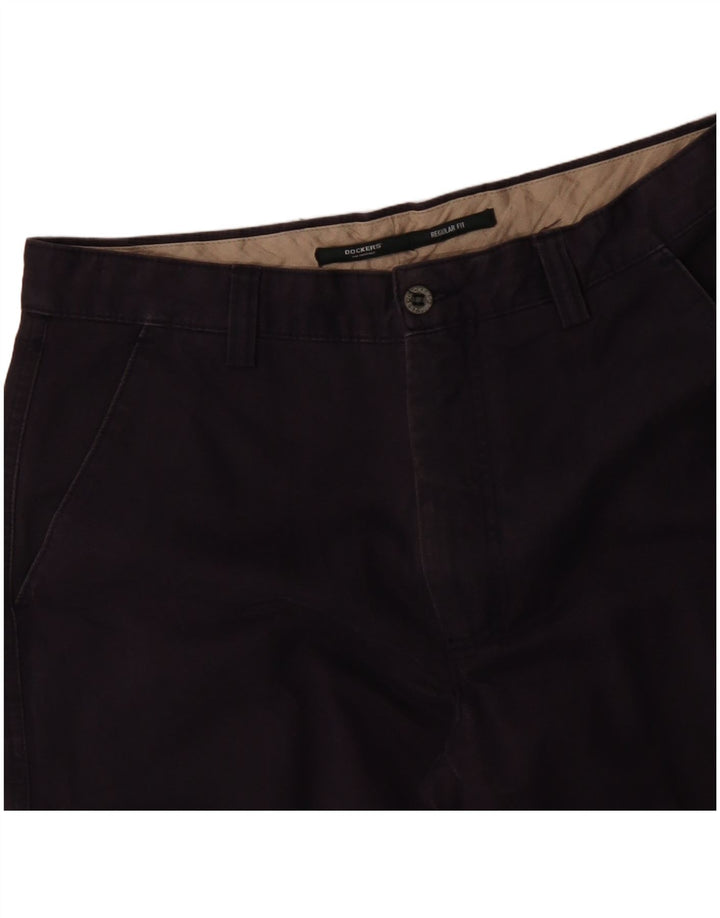 DOCKERS Pantaloni chino dritti da uomo W30 L30 Blu Navy