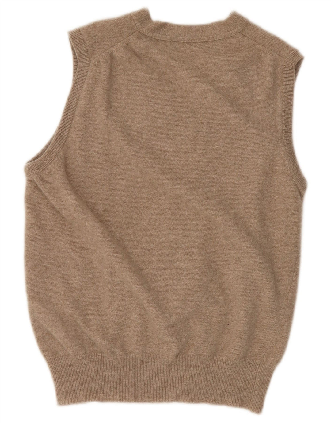 BOGGI MILANO Maglione cardigan senza maniche da donna UK 14 Lana beige medio