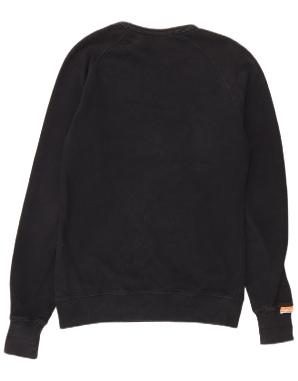 Felpa grafica da uomo Superdry Maglione cotone nero medio