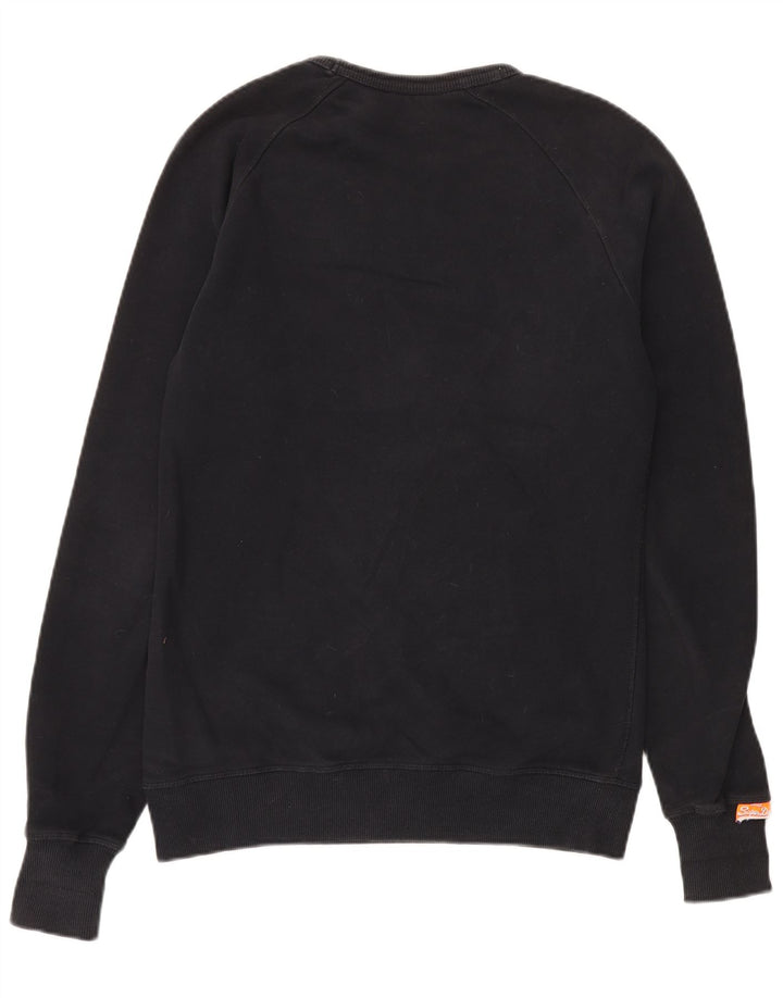 Felpa grafica da uomo Superdry Maglione cotone nero medio