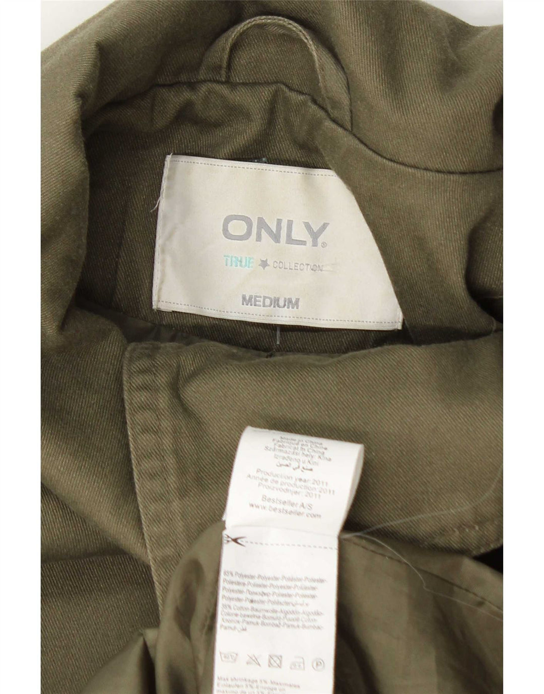 Solo giacca bomber da donna UK 12 poliestere verde medio