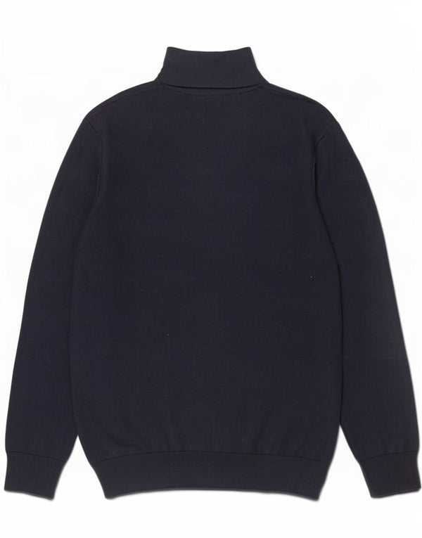Polo Ralph Lauren Maglione da uomo con zip e collo XL in cotone blu navy