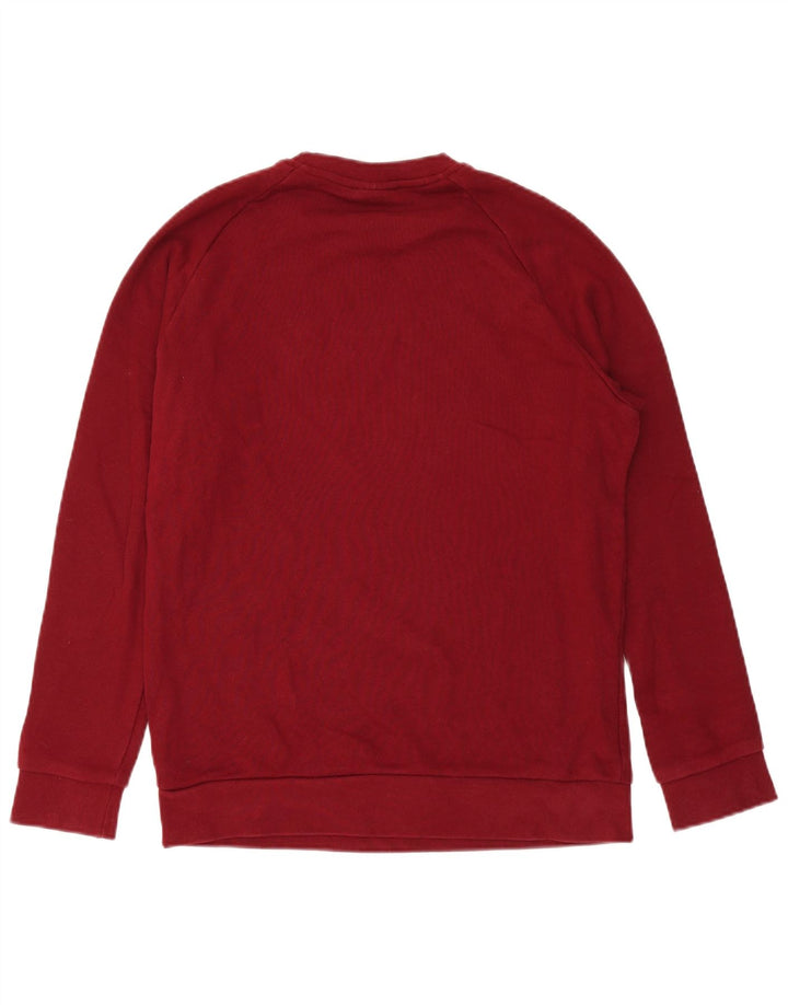 ADIDAS Mens Sweatshirt Jumper Small Burgundy Cotton