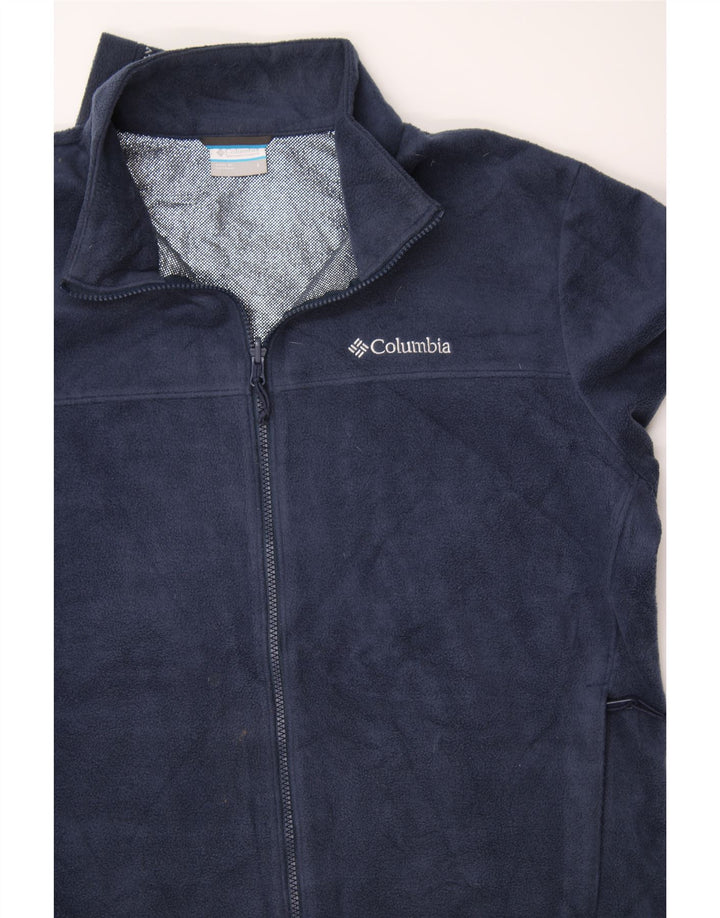 Giacca in pile da uomo COLUMBIA UK 40 grande poliestere blu navy