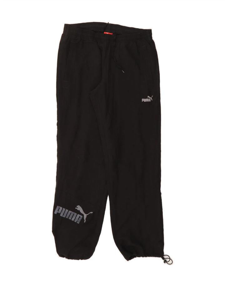 PUMA Mens Graphic Tracksuit Trousers Joggers Small  Black Vintage Puma and Second-Hand Puma from Messina Hembry 
