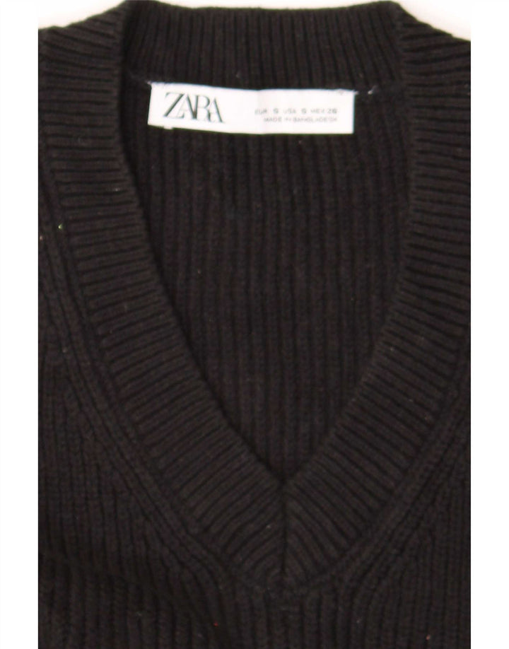 Canotta corta da donna Zara UK 10 piccola nera