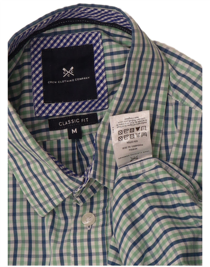 Crew Clothing Camicia da uomo dalla vestibilità classica in cotone a quadretti verde medio