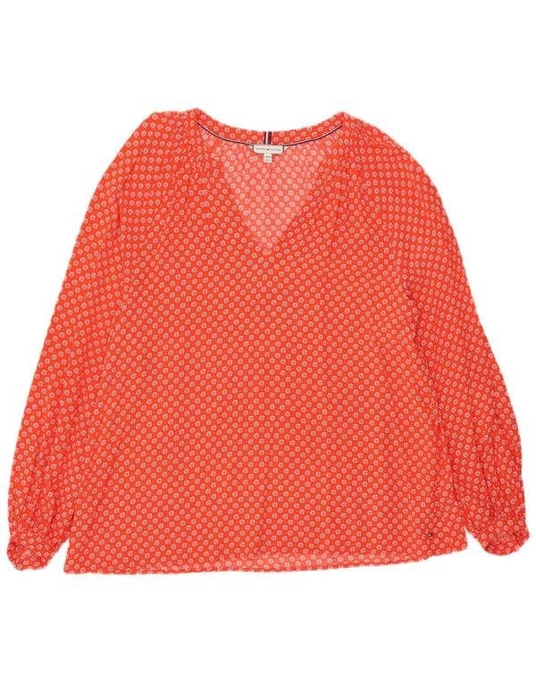 Camicetta a maniche lunghe da donna Tommy Hilfiger Top UK 12 Rosso medio floreale