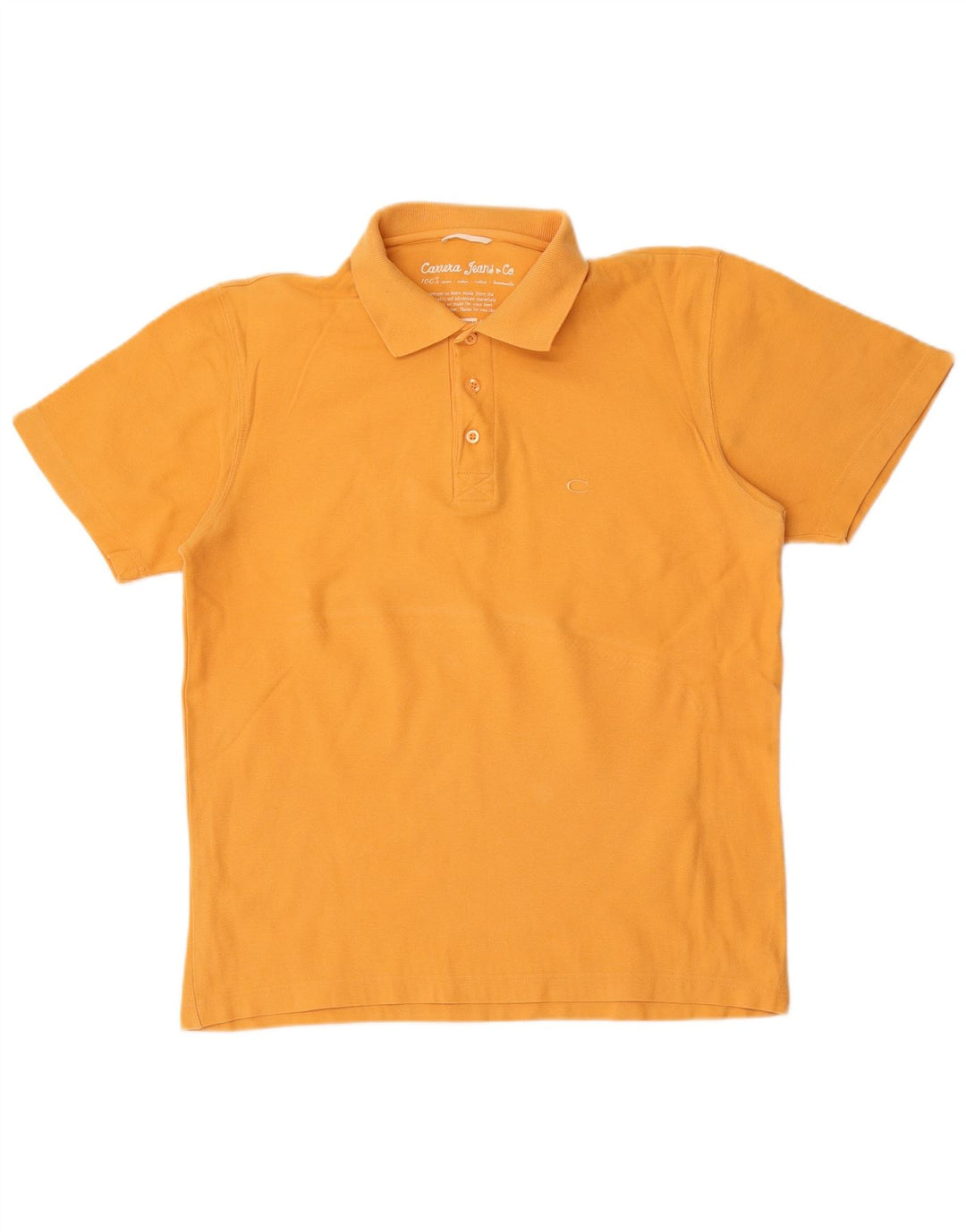 Polo da uomo Carrera in cotone giallo medio