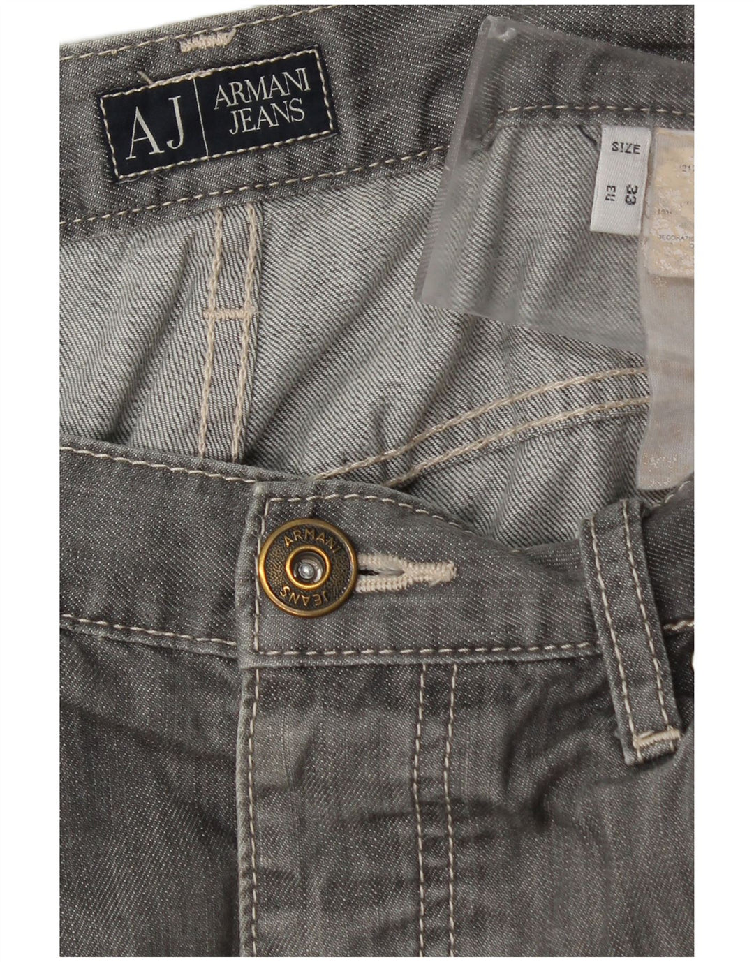 Jeans slim da uomo Armani W33 L27 Grigi