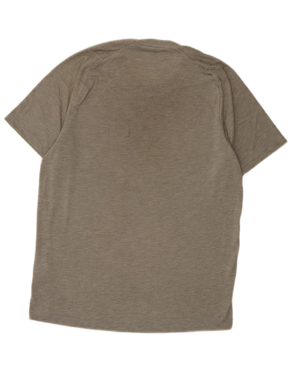 T-shirt Adidas Climalite da uomo Top in poliestere grigio medio