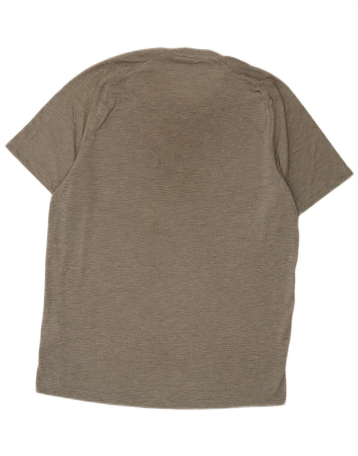 T-shirt Adidas Climalite da uomo Top in poliestere grigio medio