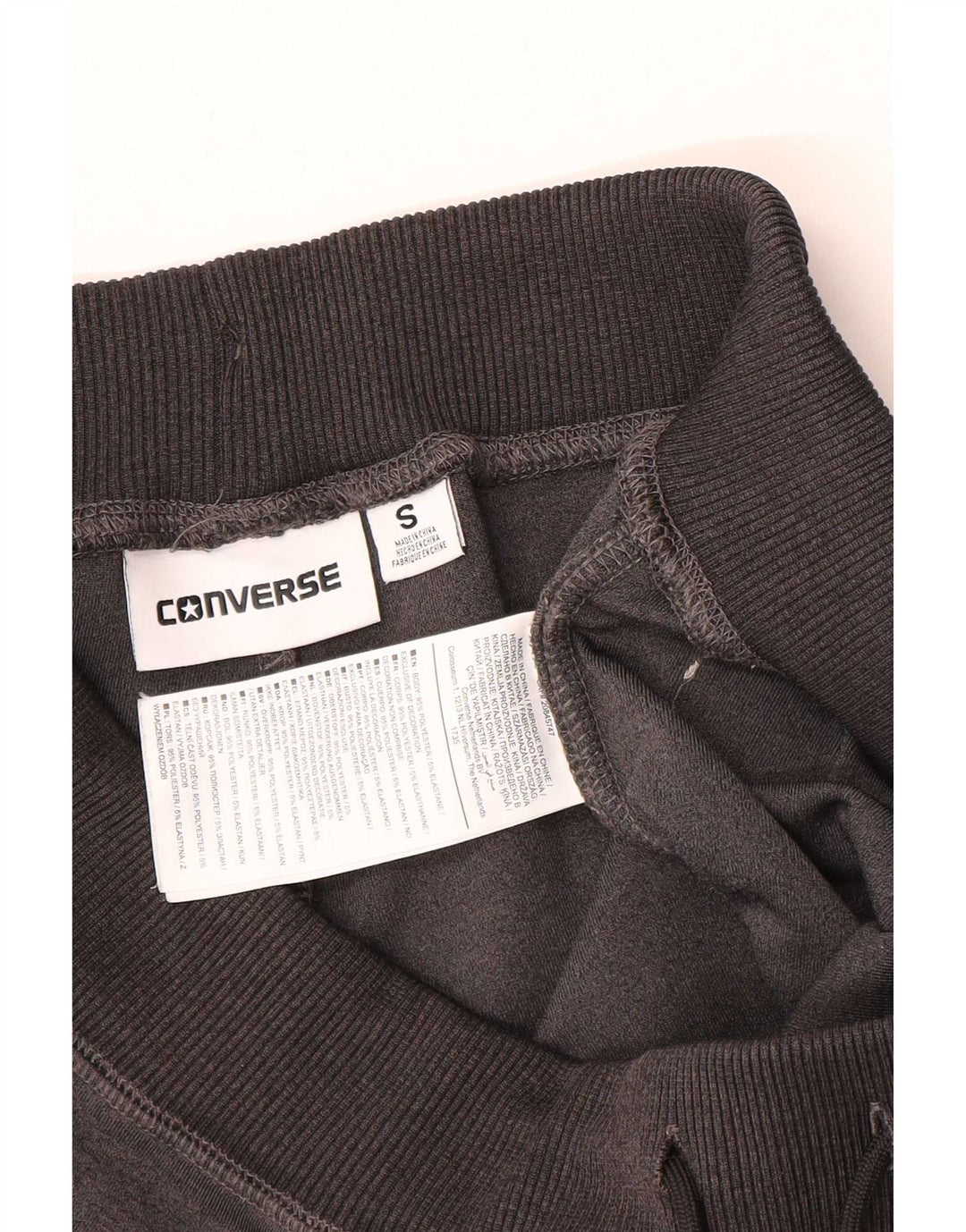 Pantaloni da tuta da donna Converse Joggers UK 10 Small Grigio Poliestere