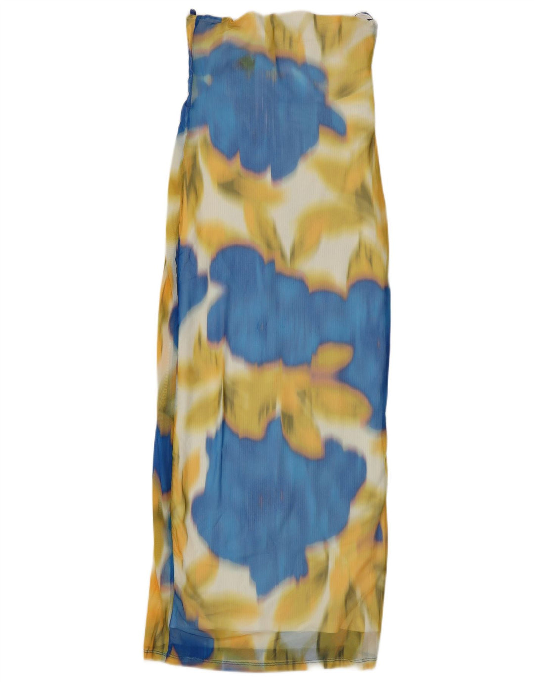 Abito senza spalline da donna ZARA UK 8 piccolo in cotone tie-dye multicolore