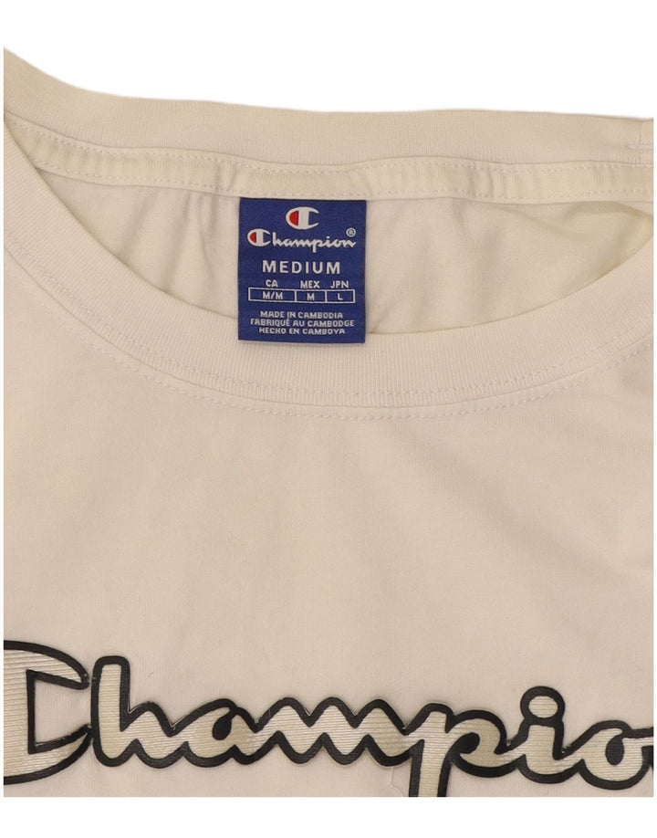 T-shirt grafica corta da donna Champion UK 14 Medium White