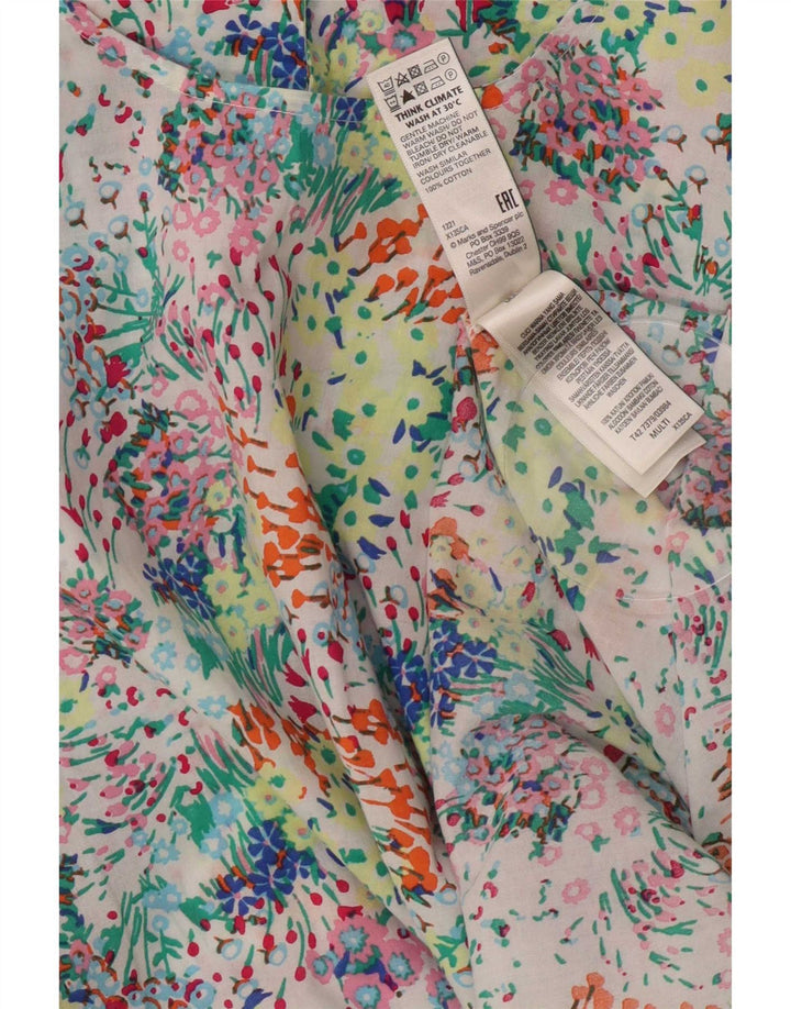 Abito lungo da donna Marks & Spencer UK 14 Grande floreale multicolore