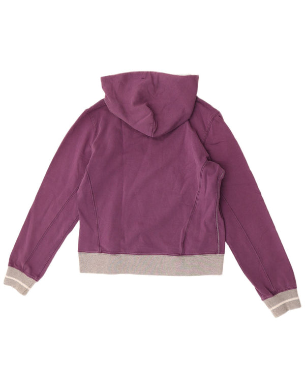 Maglione corto con cappuccio da donna Champion UK 16 grande cotone color block viola
