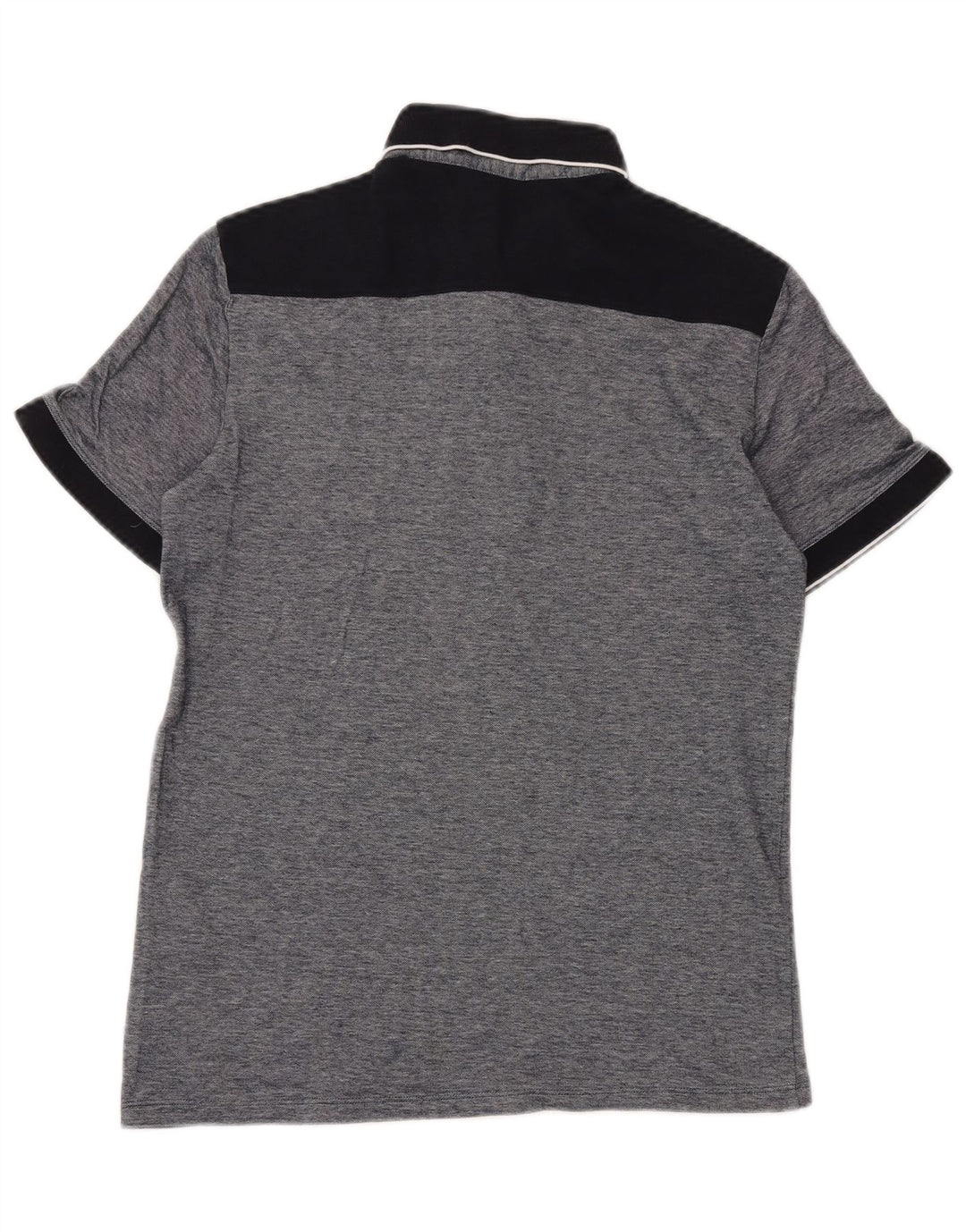 Polo da uomo ARMANI EXCHANGE piccola in cotone color block grigio