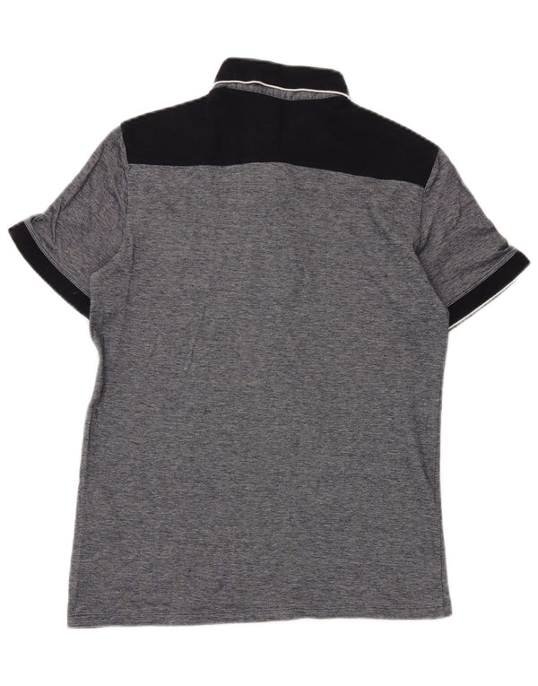 Polo da uomo ARMANI EXCHANGE piccola in cotone color block grigio