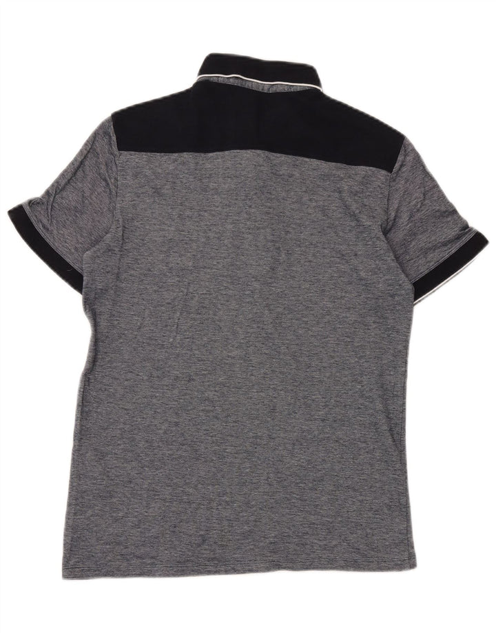 Polo da uomo ARMANI EXCHANGE piccola in cotone color block grigio