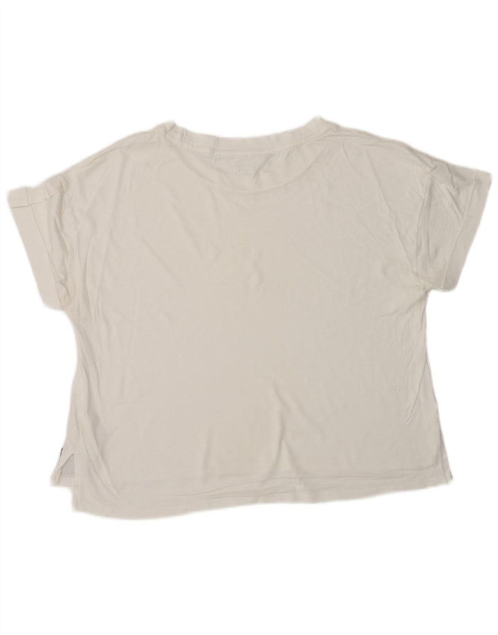 CALVIN KLEIN T-shirt da donna Top UK 16 Large Bianco