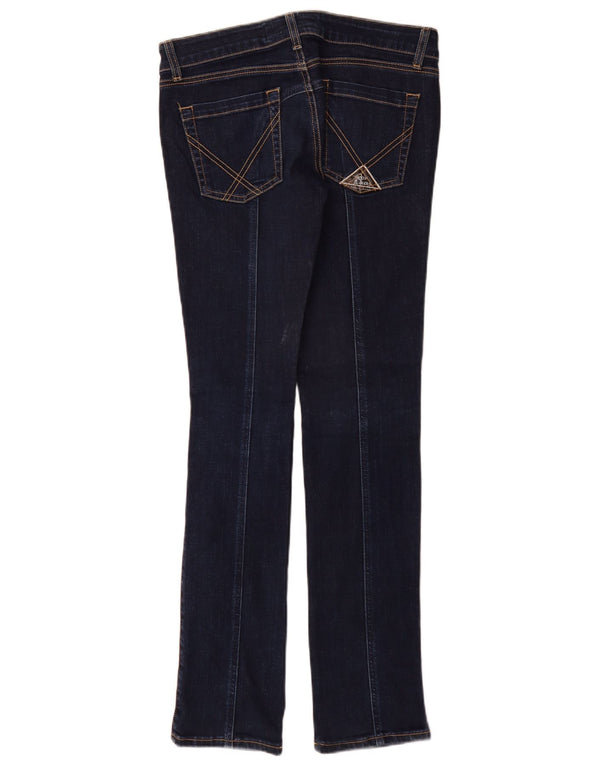 Jeans dritti slim fit a vita bassa da donna Roy Rogers W27 L34 cotone blu