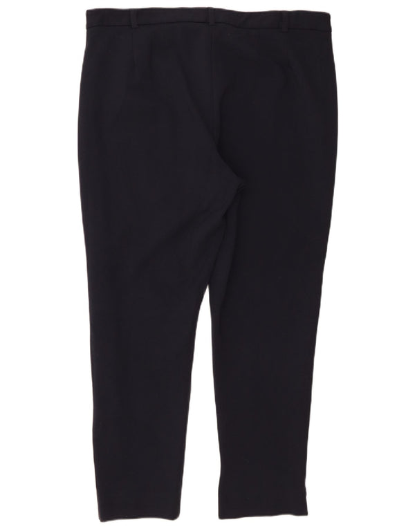 Pantaloni casual slim da donna Marks & Spencer UK 18 XL W36 L27 Blu navy