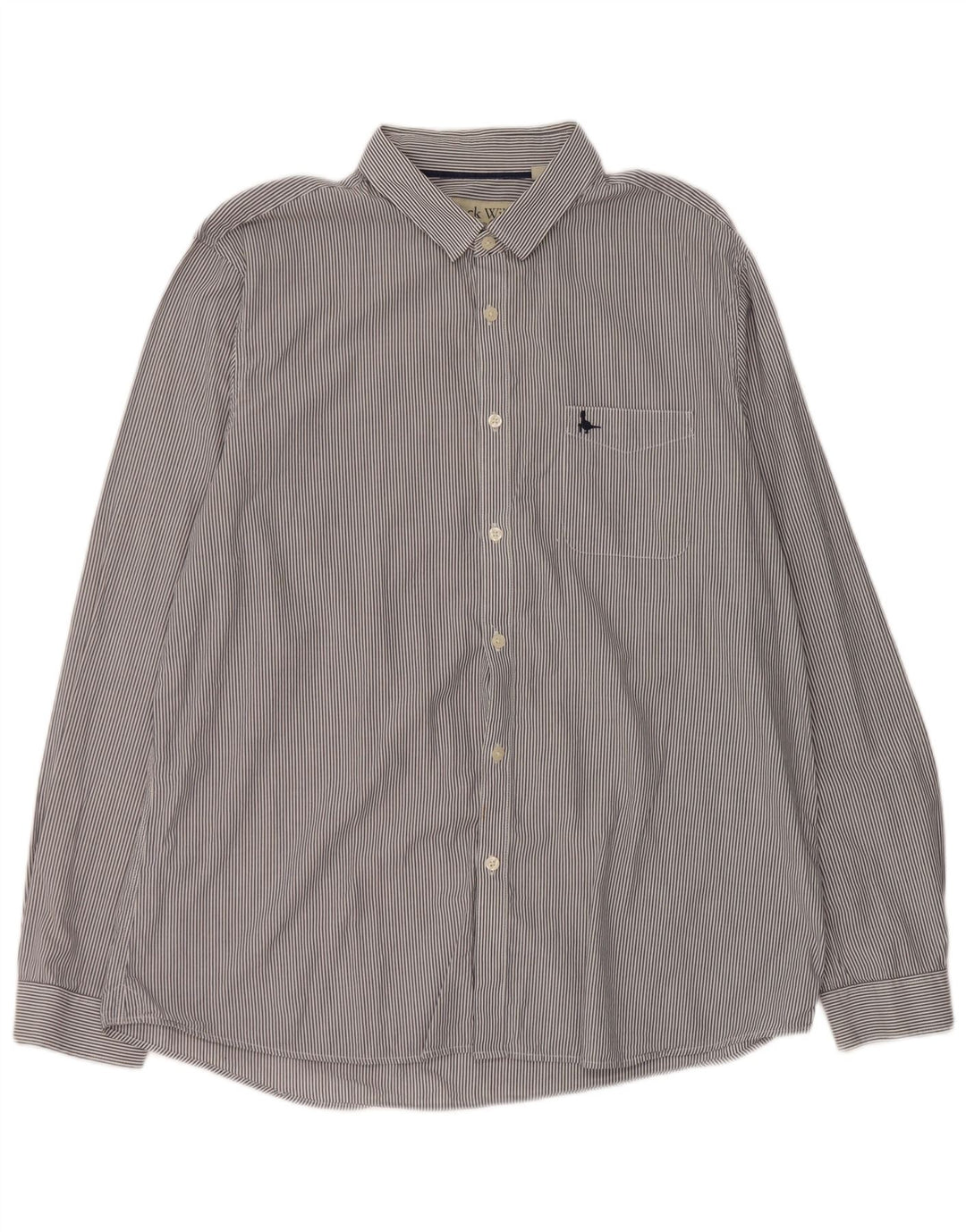Camicia da uomo Jack Wills XL in cotone gessato blu navy