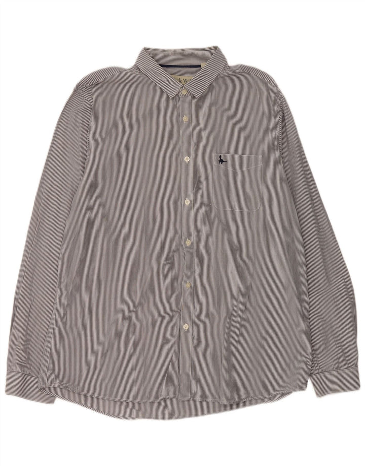 Camicia da uomo Jack Wills XL in cotone gessato blu navy