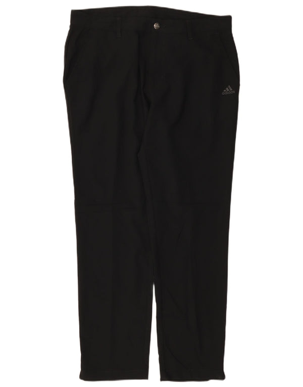 Pantaloni chino dritti da uomo Adidas W34 L30 poliestere nero