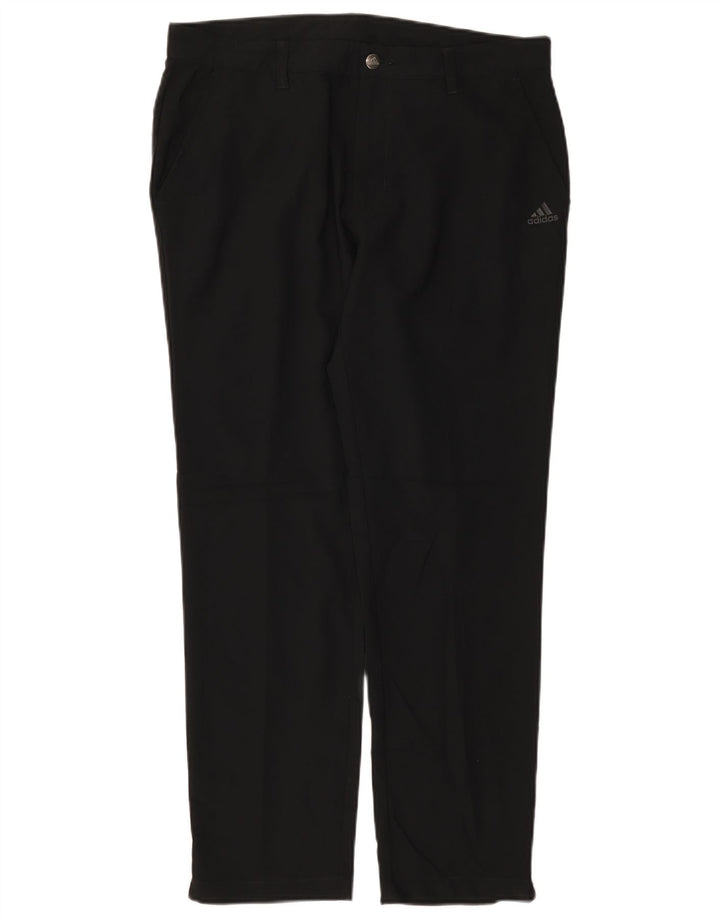 Pantaloni chino dritti da uomo Adidas W34 L30 poliestere nero